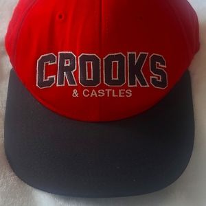Crooks & Castles cap red and black snap back